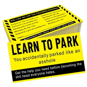 50 Pack Funny Parking Violation Cards, Creative Parking Tags with Various Violation Reasons for Fun, Ideal for Vehicle Notices