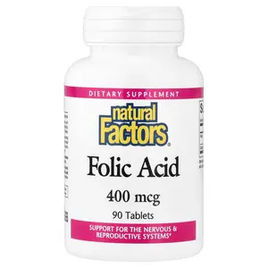 Natural Factors Folic Acid, 90 Tablets