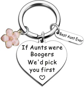 Best Aunt Auntie Ever Birthday Gifts for Women from Niece Nephew Unique Aunts Valentines Mothers Day Cute Key Chain Accessories Key Ring Presents for Her Womens Stocking Stuffers Christmas Gifts