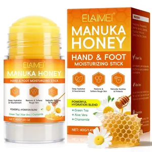 ELAIMEI Manuka Honey Hand and Foot Care Stick with Aloe Vera is suitable for dry, cracked skin, deeply moisturizes, and has a lightweight texture.