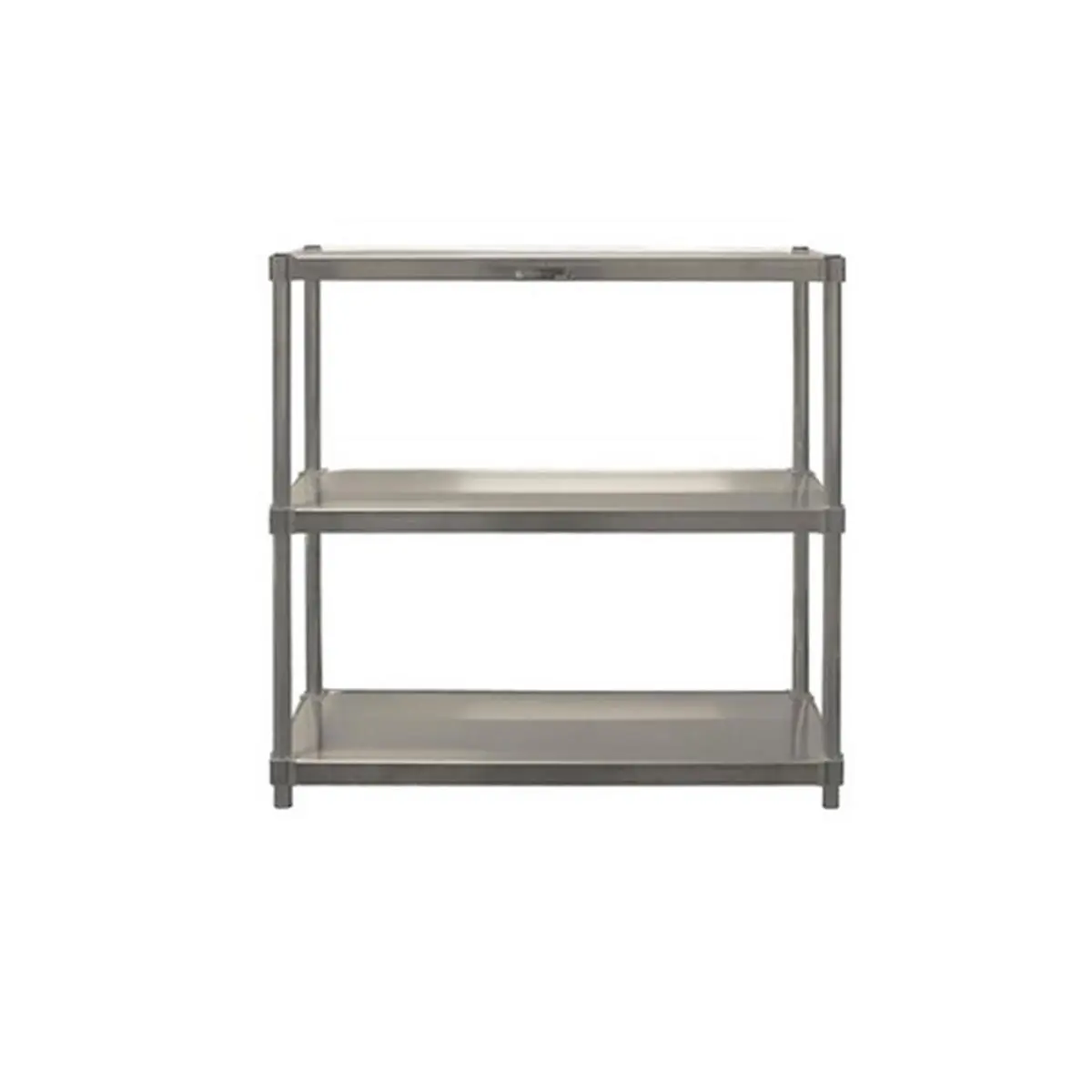 212 MAIN 3-Tiered Aluminium Stainless Steel Shelving Unit, Complete Unit for Kitchen Storage, 48x18x24 in Prairie View N184824-3 Kitchen Organiser Racks