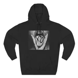 Black White XO Inspired Fleece Hoodie