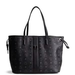 Pre-owned MCM Visetos Coated Canvas with Leather Trim Shoulder Bags Visetos Liz Tote w/ Pouch Medium