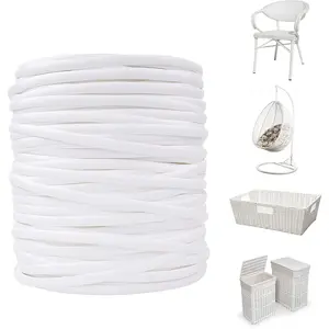 Wicker Repair Material， Flat Synthetic Rattan Weaving Material Plastic Rattan for Knit and Repair Chair Table,Storage Basket,Ect (White A)
