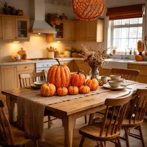 7 Large, Medium, and Small Artificial Pumpkins, Autumn Thanksgiving Harvest Festival, Halloween Seasonal Holiday Decorations, Simulation Pumpkins, Home Kitchen Holiday Decor Supplies
