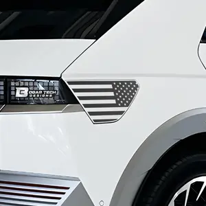 American Flag Decal for Hyundai Ioniq 5 2022-2026 – Precut Matte Black Vinyl