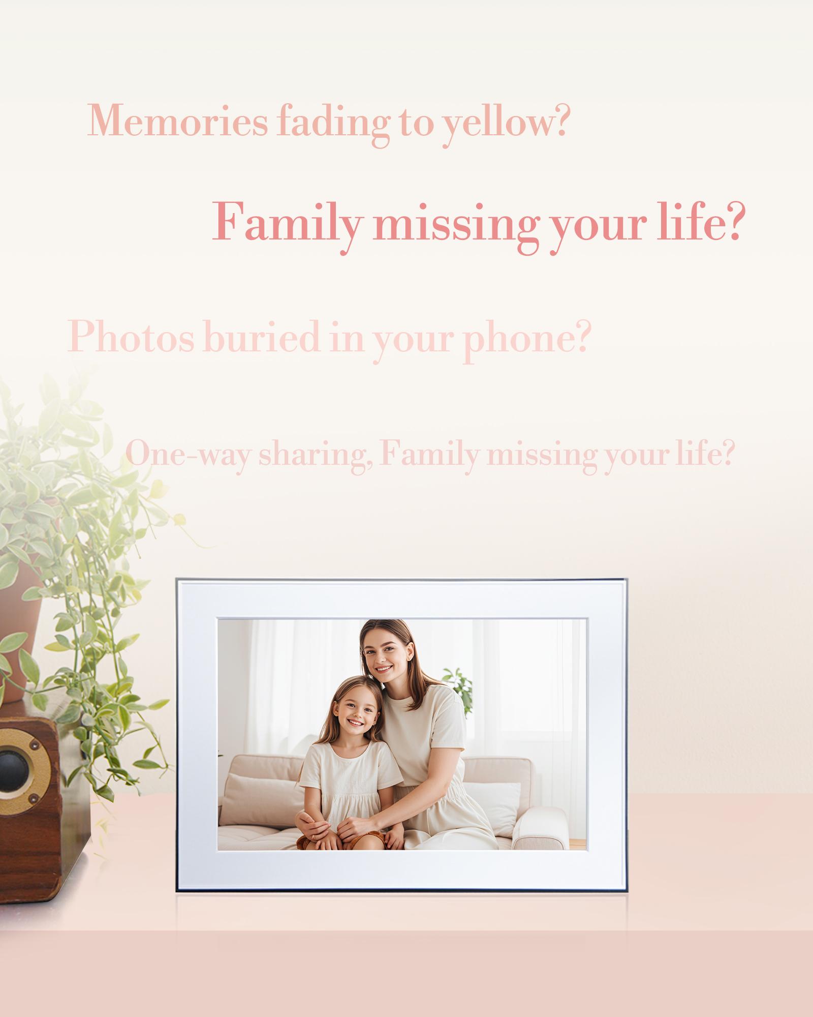 Homture Magic Frame - 10.1″ 1080P World's First AI Magic Digital Frame for Old Photo Restoration Unlimited Storage Instant Sharing Decor Full HD 1080P