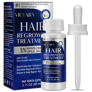 Viofairy Minoxidil Local Solution 60ML, Gentle Non-Irritating Formula, Hair and Beard Care, Improves Hair Thickness, 1 Bottle, Hair Growth Stimulator