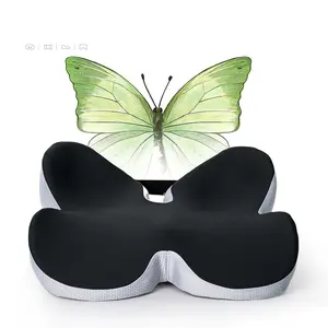 Memory Foam Seat Cushion for Sit Bone & Back Pain Relief, Butt, Tailbone, Hip, Hamstring, Posture Support, Ischial Tuberosity Pillow, Enhanced Seat Cushion