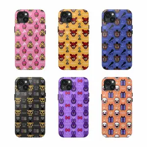Colorful FNAF Inspired Shockproof Tough Phone Case for iPhone 11 12 13 14 15 16 17 Pro Max Plus