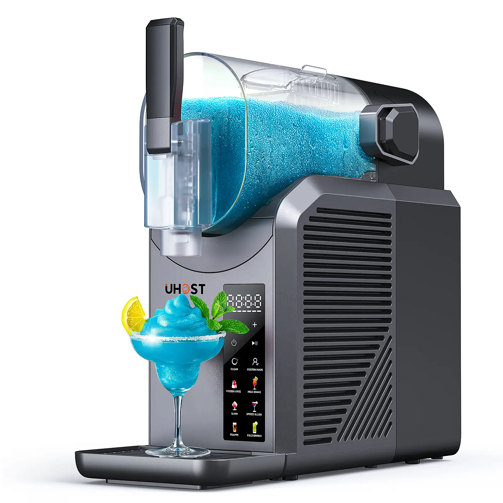 Uhost Professional Frozen Drink Maker, No Ice Needed, Slushie Machine with Self-Cleaning Function, 7 Preset Programs, Frozen Drink Maker for Milk Shak