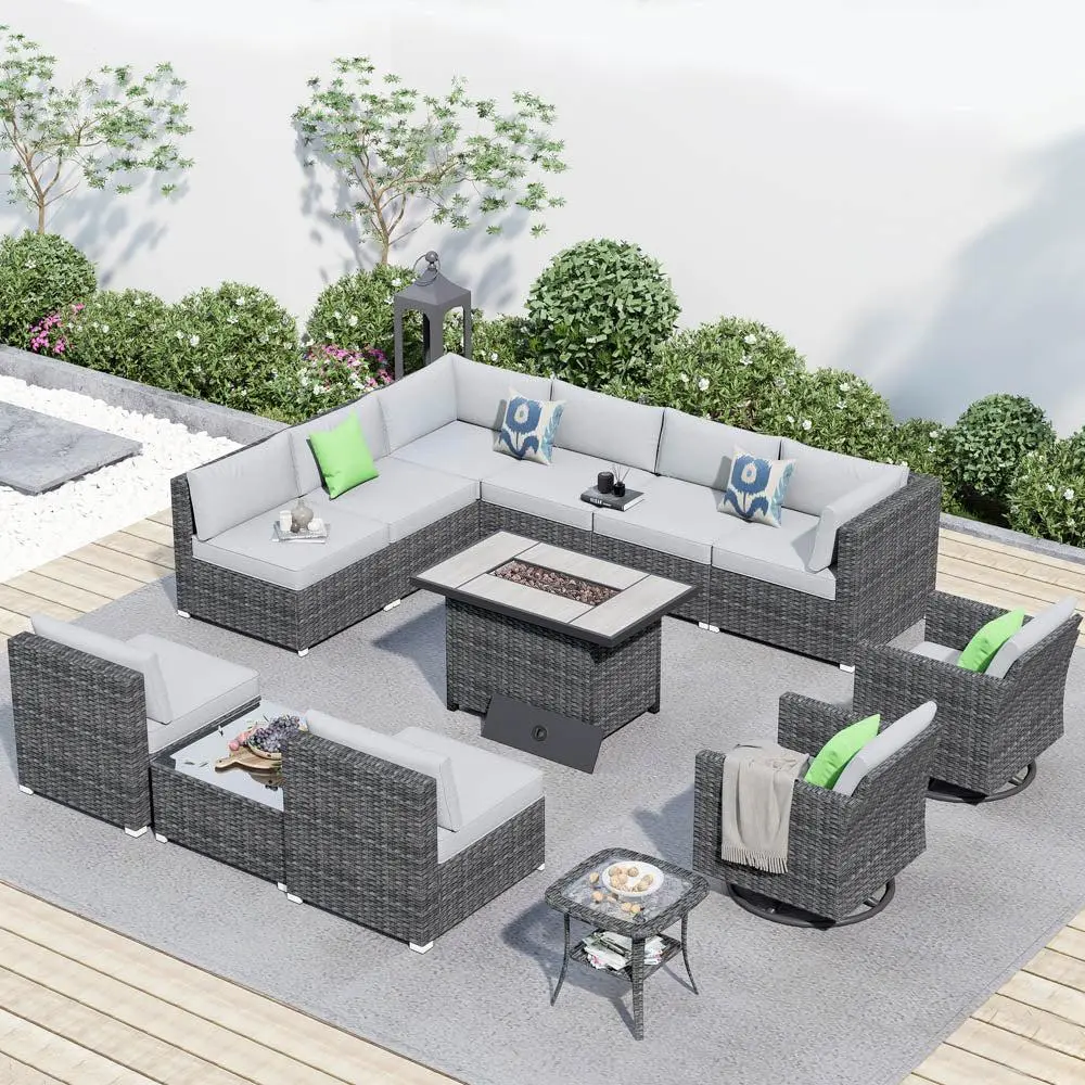 Grey Wicker Grey Cushion