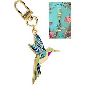 Cute Hummingbird Keychain Bag Charm, Bird Gardening Gifts, Nature Gifts Key Ring Accessories for Women, Bird Brooch Charm Jewelry