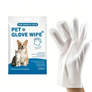 6pcs Pet Grooming Wipes for Cats and Dogs, Compact Convenient Travel-Size, No-Rinse Full-Body Wash, Deodorizing Moisturizing for Paws and Faces