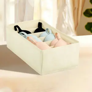 Home Underwear Socks Organizer Box, Bra Fabric Socks Storage Box, Closet Drawer Foldable Storage Box, Clothing Organizing Box Women