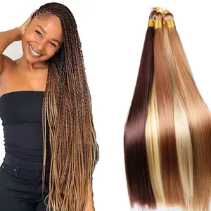 Pre-Stretched Bone Straight Braiding Hair – Full Head Bundle (4+1 FREE)150g 22inch