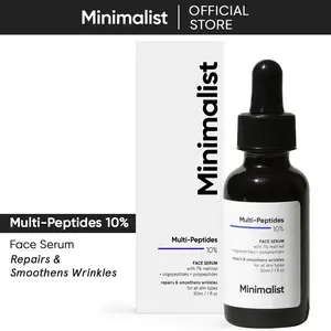 Minimalist Multi Peptide Anti Ageing Face Serum | Anti Wrinkle Collagen Boosting Overnight Repair Serum | For Women & Men | 1 Fl Oz/30 ml Minimalist Multi Peptide Anti Ageing Face Serum | Anti Wrinkle Collagen Boosting Overnight Repair Serum | For Women & Men | 1 Fl Oz/30 ml