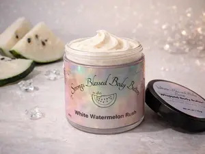 White WATERMELON RUSH WHIPPED BODY BUTTER
