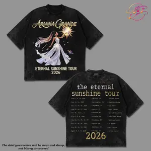 [Echo Culture] The Eternal Sunshine Tour 2026 Graphic Premium Acid Washed Cotton T-Shirt For Ari Grande Fans, Ari Eternal Sunshine Hip-Hop Shirt, Eternal Sunshine Album Merch, AG Fan Graphic Tee, Concert Music Outfit