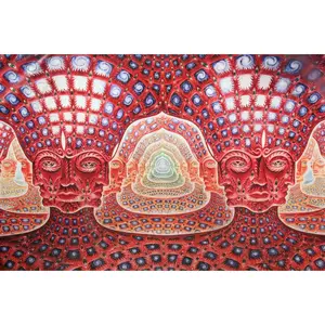 Alex Grey Psychedelic Trippy Poster Print, Alex Grey Poster Gift,Psychedelic Art