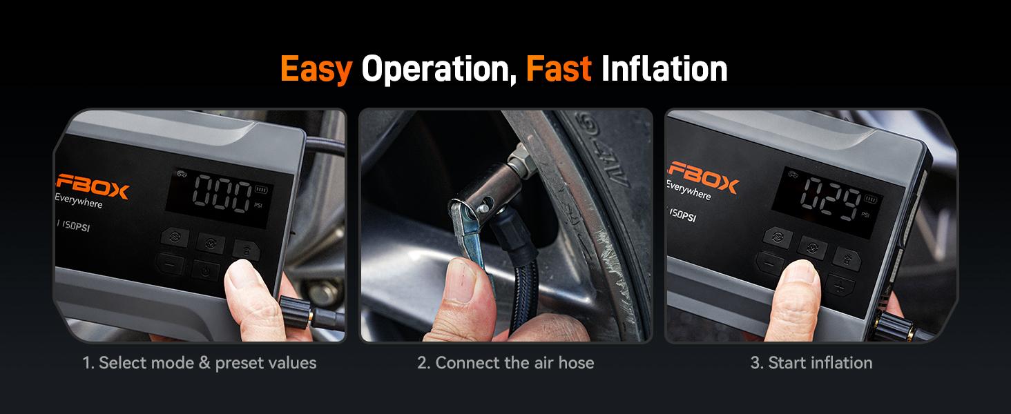 WOLFBOX Portable 2000A Jump Starter With Air Compressor 150PSI Tire Inflator LED HolidayHaul