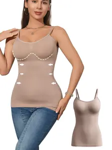 Women's Seamless Abdominal Shaping Bra Spaghetti Strap Adjustable Shoulder Straps Slimming Back Support Vest, Comfortable & Stylish Design, Shapewear