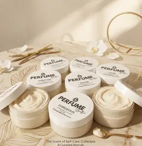 8 Pack Perfume Body Butter – Travel Size Mini Scented Moisturizing Cream Long Lasting Fragrance