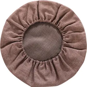 Round Floor Pillow Cover Tatami Floor Cushion Cover Straw Japanese Futon Cover Meditation Seating Ottoman Throw Cover Protector for Living Room Indoor Outdoor Coffee,15.75 inches