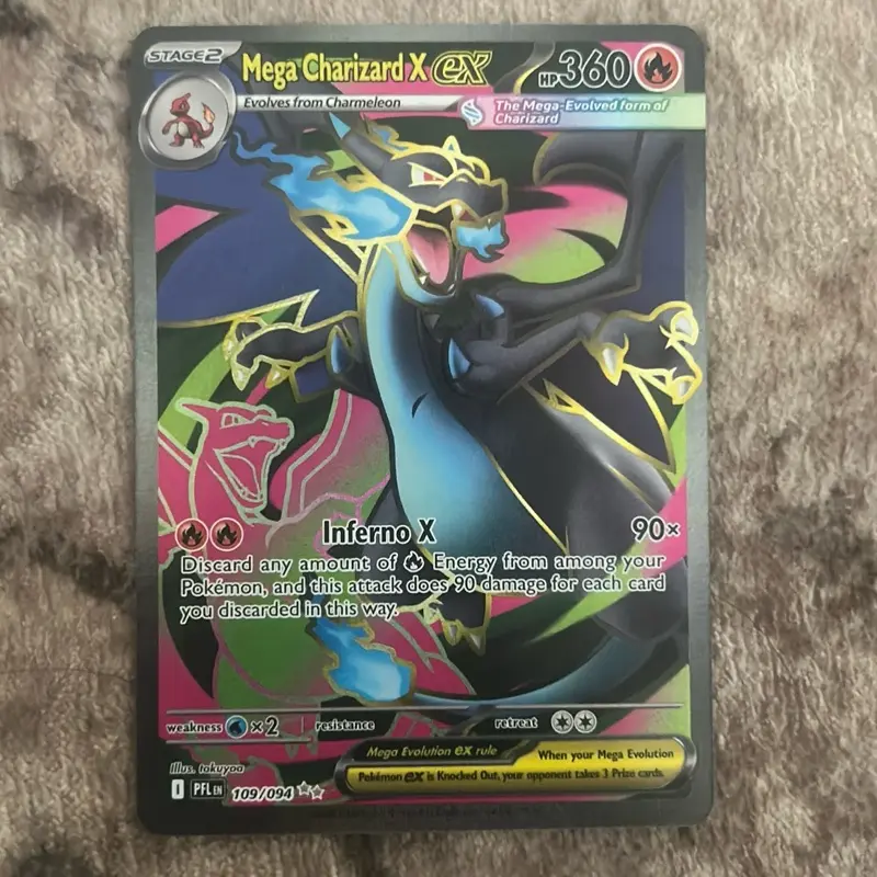 Mega Charizard X EX Trading Card Game Collectible Card