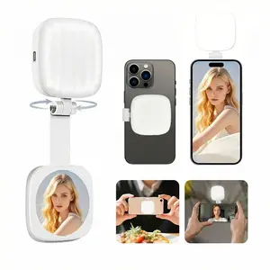 Magnetic Selfie Fill Light, Rechargeable LED Fill Light, with Mirror, Phone for Vlog/Video Recording/Photography, Mother's Day Gift for Mom