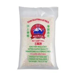 Three Deer Brand Premium Thai Sticky Rice 2.27kg - Authentic Jasmine Khao Niao for Authentic Asian Cuisine