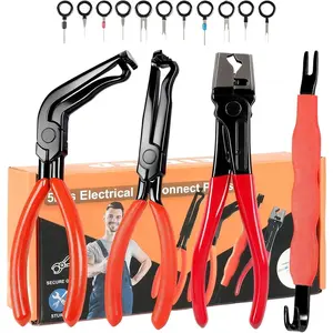 5 Pieces Electrical Disconnect Pliers and Connector Pliers Set, Automotive Electrical Tools with Terminal Removal Tool Kit for Car Truck Electrical Repair