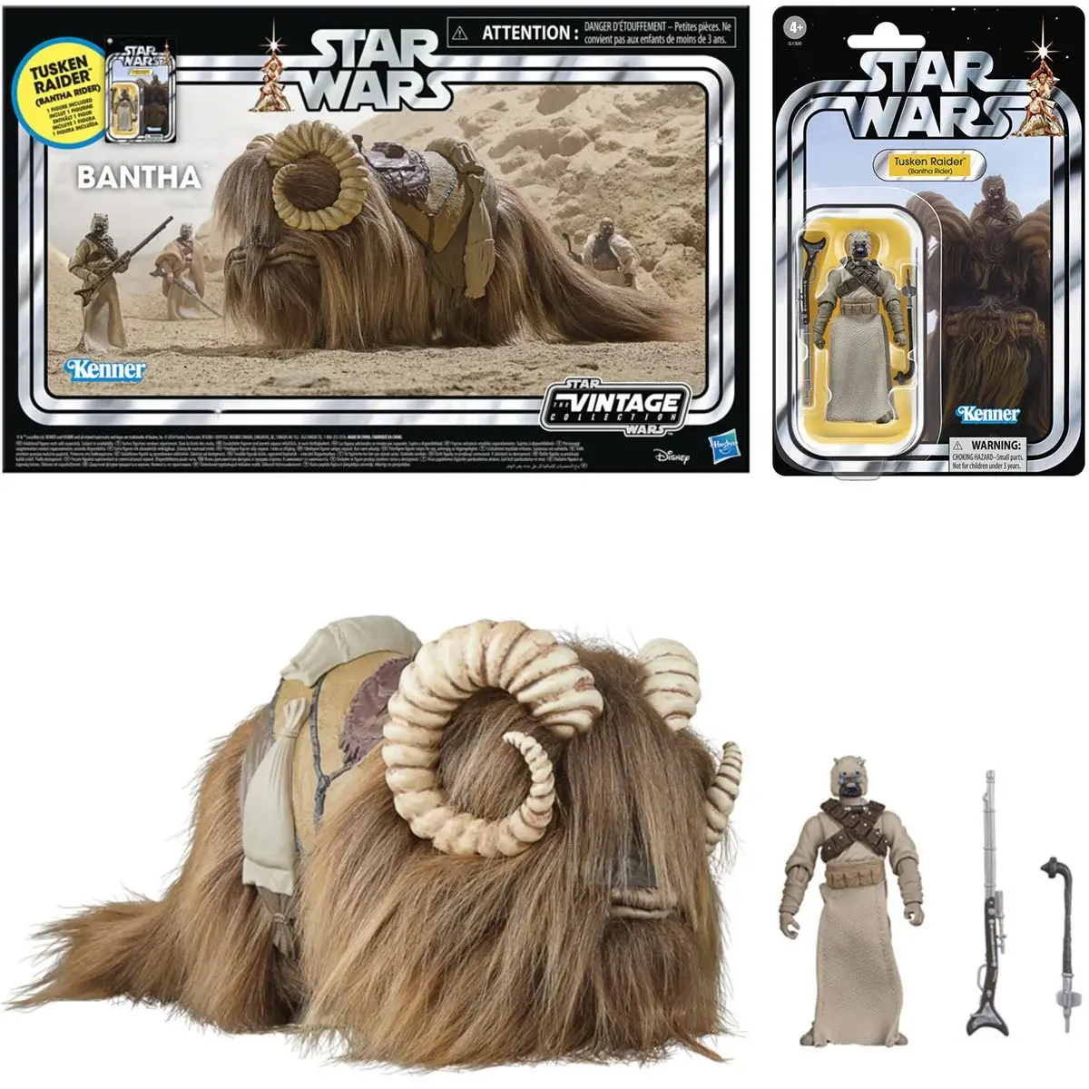 Hasbro Star Wars Vintage Collection Bansa & Tusken Raider Action Figure Set 3.7 Inches Premium Collectible Episode IV A New Hope