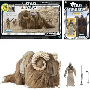 Hasbro Star Wars Vintage Collection Bansa & Tusken Raider Action Figure Set 3.7 Inches Premium Collectible Episode IV A New Hope