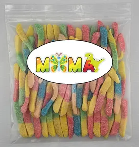 MiMa Assorted Sour Gummy Candy - Tangy Chewy SOUR Candy in Fun Shapes - Bulk Bag for Parties Snacks & Gifts - Sour Neon Worms 1lb