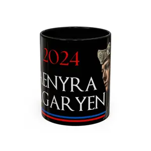 Team Black 2024 Accent Coffee Mug | Rhaenyra Targaryen | Fan-made