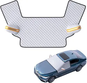 Windshield Sunshade Cover , 3-Layer Waterproof Windproof Foldable Windshield Snow Frost Guard Cover for Cars with Side Mirror Covers, for SUVS,Truck,Van Winter Car Accessories (69"x45")