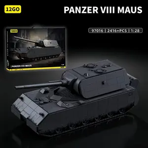 2416-Piece Classic Heavy Tank Building Set - 1:28 Scale Collectible Military Model for Ages 14+ | Perfect DIY Display & Gift