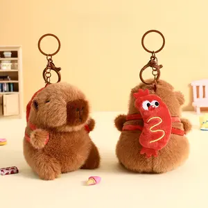 Birthday Capybara Plush Keychain - Adorable Backpack Charm, Perfect Party Favor & Heartwarming Little Surprise
