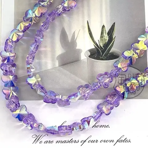【A015】Easy DIY Beading Craft Assortment - Butterfly Faceted Glass Pieces, Side Hole UFO-Style Beads, Saucer-Shaped/Teardrop Pieces, Acrylic Charm for Phone Charms & Jewelry Making; Faceted Shine & Teardrop Flow