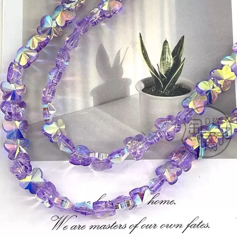 【A015】Easy DIY Beading Craft Assortment - Butterfly Faceted Glass Pieces, Side Hole UFO-Style Beads, Saucer-Shaped/Teardrop Pieces, Acrylic Charm for Phone Charms & Jewelry Making; Faceted Shine & Teardrop Flow
