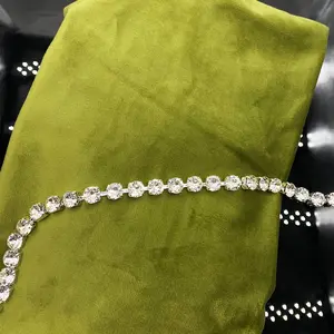 One Code Long Rhinestone Hand Sewn DIY Clothing Embroidery, Fashion Accessories for Clothes Shoes Bags, Decorative Rhinestones, Sparkling Rhinestone