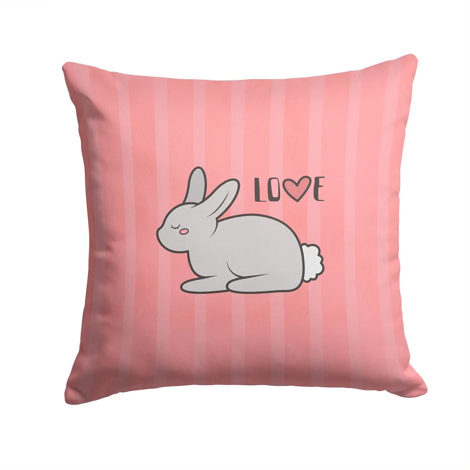 Nursery Love Bunny Rabbit Decorative Throw Pillow 14x14 Indoor Outdoor Accent Cushion, Fabric Cover with Insert for Sofa, Bed, Porch & Living Room