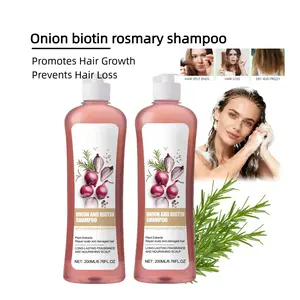 Onion Biotin Flower Cleansing Liquid Shampoo with Rosemary Extract – Gentle, Non-Drying, Residue-Free Adult Haircare Cleanser that Strengthens Roots, Reduces Breakage, Controls Oil, Fights Frizz for Normal & All Hair Types (Single Item)