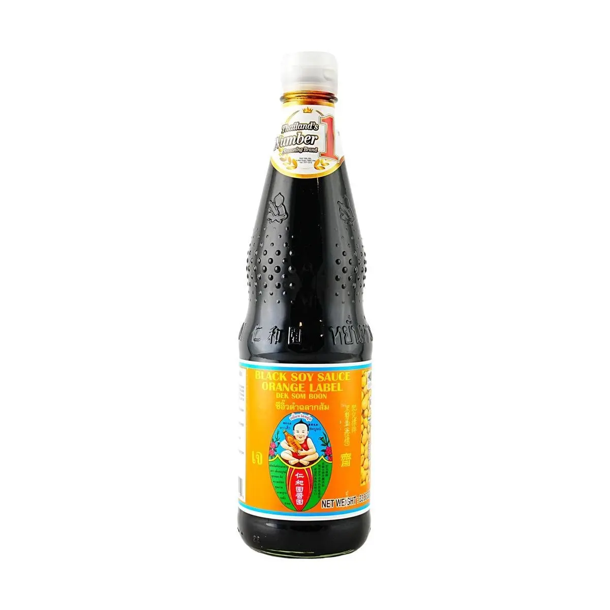 HEALTHY BOY Organic Black Soy Sauce - 960g | Thai Cooking Essential for Stir-Fry & Salad