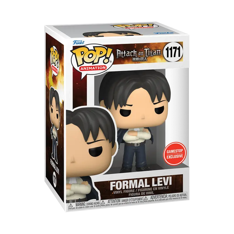 Funko Pop! Attack on Titan - Formal Levi #1171 Exclusive (Sticker may vary) Collectible Pop Vinyl Figure