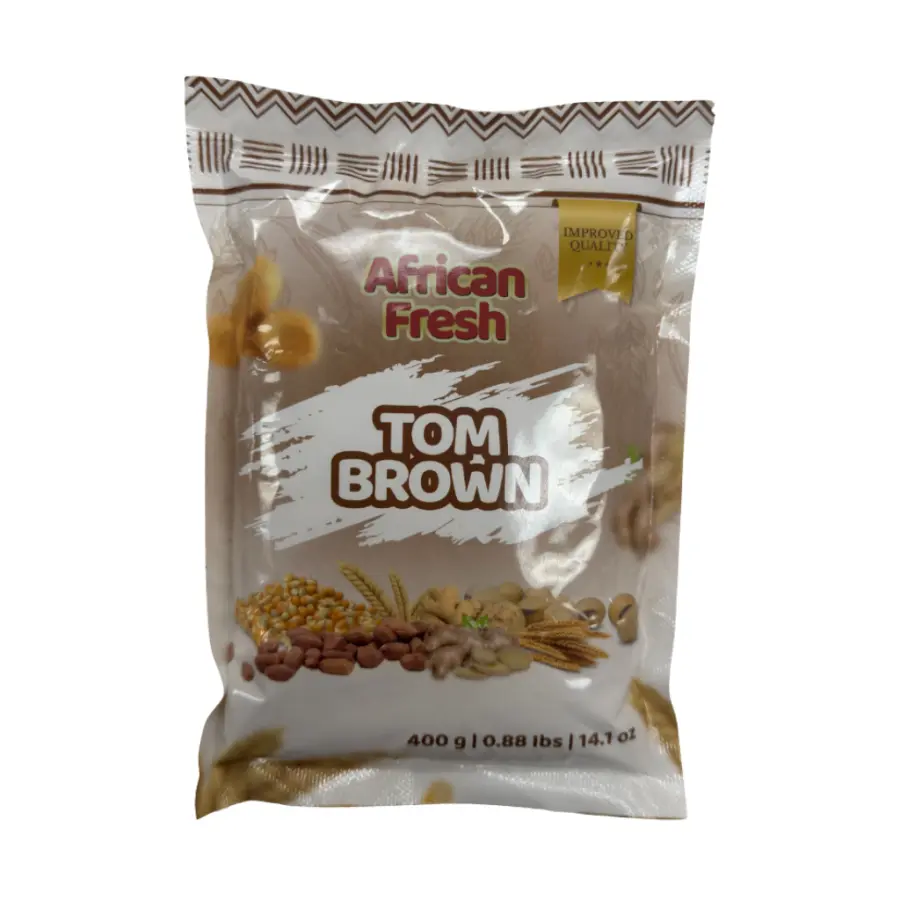 African Fresh Tom Brown Nutty Cereal Mix - Maize, Millet Breakfast Cereal, Pantry Food for Adults