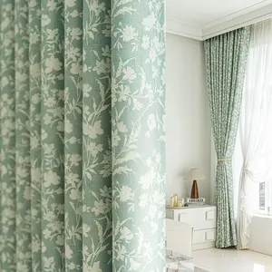 Spring Romantic Fresh Atmosphere Healing Print Curtain, Easy Installation, Dustproof Insulation, Decorative, Suitable for Living Room Bedroom Kids' Room