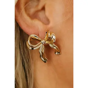 Elegant Ribbon Bow Earrings