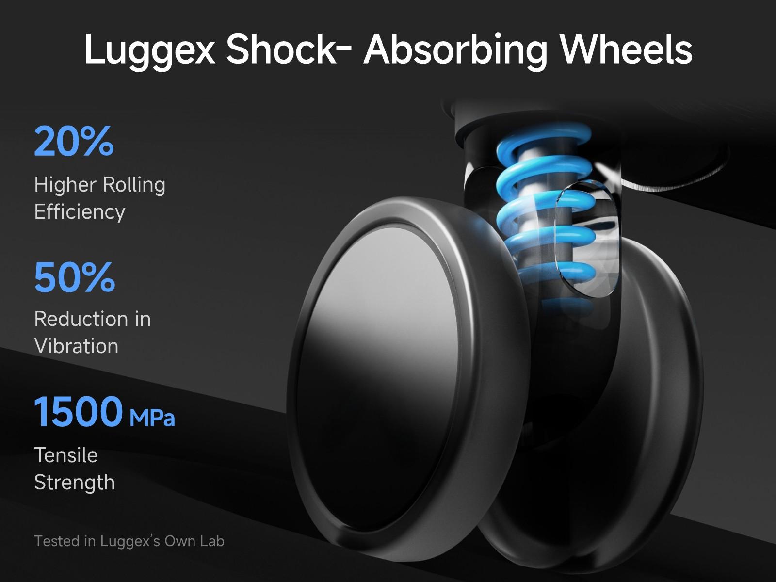 LUGGEX 30 Inch Trunk Luggage, Expandable PC Hard Shell Large Checked Suitcase with Shock - Absorbing Wheels & TSA Lock